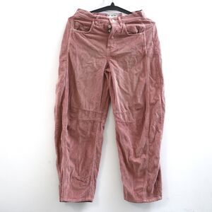 Free People We The Free Good Luck Mid-Rise Cord Barrel Jeans Pants XS-25 281941